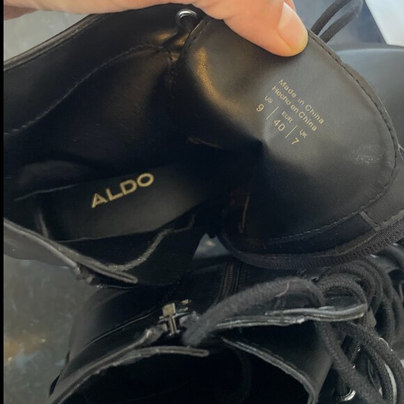 ALDO NWOT Black Combat Goer Moto Boots - Picture 4 of 5